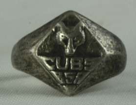 VINTAGE STERLING SILVER CUB SCOUT RING SIZE 5  