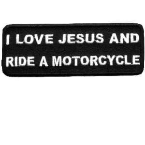   Love Jesus And Ride Motorcycle Christian Biker Patch 