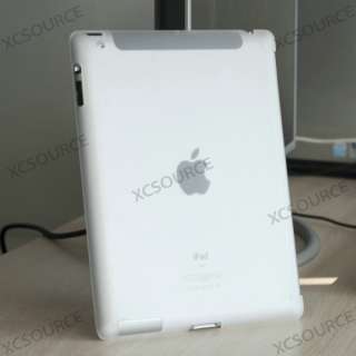 Soft silicone protective skin clear white case for Apple ipad 2 PC124