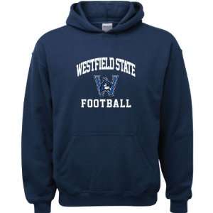Westfield State Owls Navy Youth Football Arch Hooded Sweatshirt 