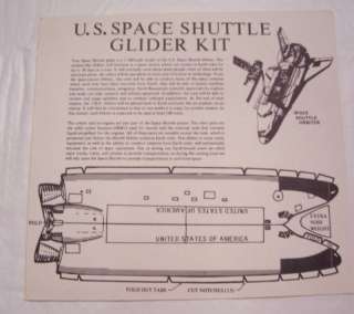 SPACE SHUTTLE GLIDER KIT NASA SCALE MODEL USA  