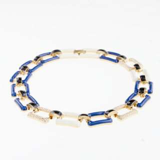 Enamel and pavé link necklace   necklaces   Womens jewelry   J.Crew