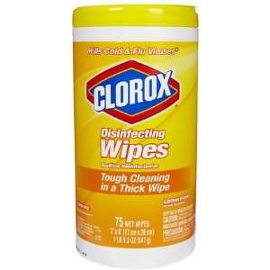  Clorox Disinfecting Wipes Lemon 75 ct (Quantity of 5 
