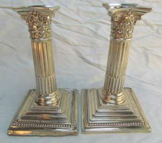   SHEFFIELD STERLING SILVER CANDLE HOLDERS ~ 1901 / 1902 #13  