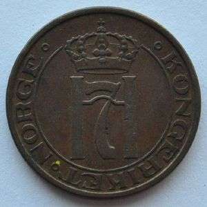 1939 Norway 2 Ore Coin aUNC  