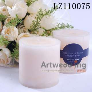 5cm*7cm Scented Pillar Wedding Party Candles Favors NEW HOT 5 Color 