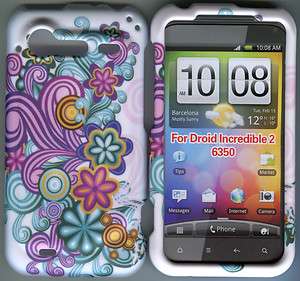 Purple Daisy Hard Case Phone Cover Faceplates Housing HTC Incredible 2 