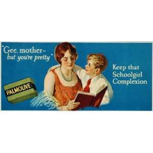  1926 Lithograph Billboard Ad Palmolive Soap Mother RARE 