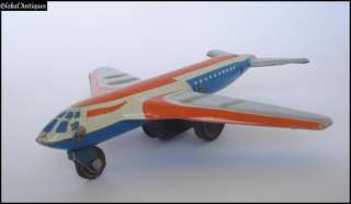 1970s VINTAGE CHILD TIN FRICTION TOY   AIRPLANE  