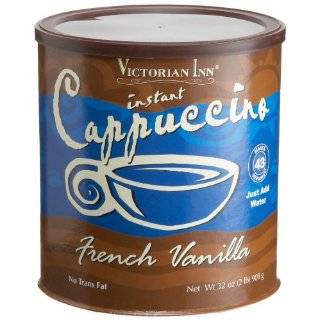 Victorian Inn Instant Cappuccino, French Vanilla, 32 Ounce Canisters 
