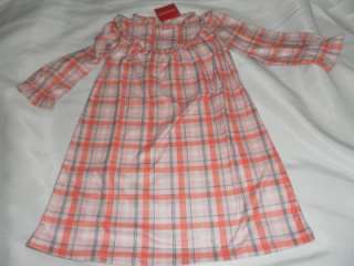 GYMBOREE Winter Pink Plaid Flannel Nightgown 2T NWT pjs  