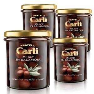 Carli Olives in Brine. Four 170 Gram (6 oz.) jars.  