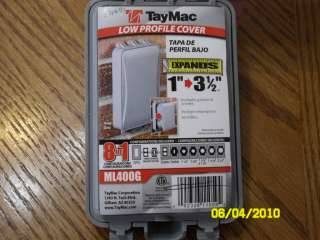 TayMac Low Profile Ext. 8 in 1 Outlet Cover New  