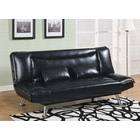 Coaster Company Black Leather Like Sofa Bed