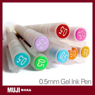 Muji 0.5mm Gel Ink Ballpoint Pen Choose fr 9 colors  