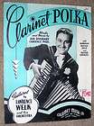 1940 Vintage Sheet Music CLARINET POLKA Dvoraky, Paul LAWRENCE WELK