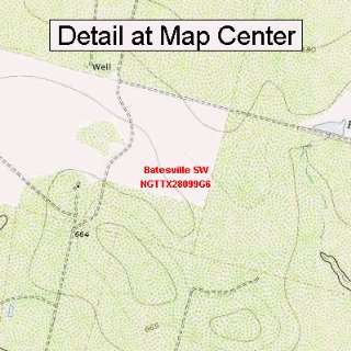   Topographic Quadrangle Map   Batesville SW, Texas (Folded/Waterproof