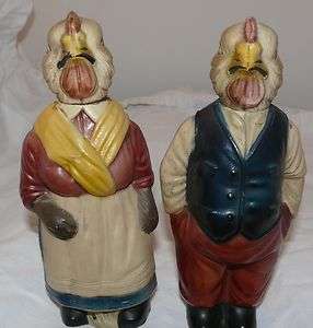   ANTIQUE USA CELLULOID CHICKEN PEOPLE BABY RATTLES 1800S EARLY 1900S