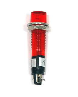 10 pcs Indicate Neon Lamp φ8mm Red AC220V Flat Head  