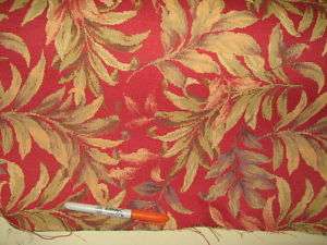 Fabric Tapestry Red Background with gold Floral 201FF  