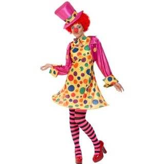 Smiffys Rainbow Polka Dot Circus Clown Womens Party Costume S