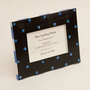  Black and Blue Polka Dot Picture Frame Baby