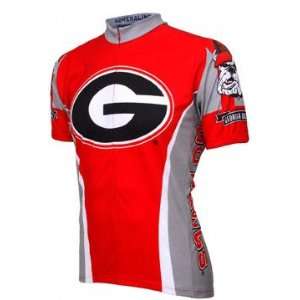  Georgia Bulldogs Short Sleeve Cycling Jersey Sports 