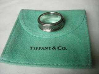 Tiffany & Co. 1837 Sterling Silver Titanium Galaxy Ring Sz 8 1/2 With 