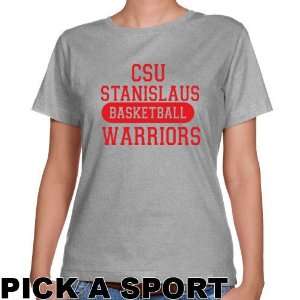  Cal State Stanislaus Warriors Ladies Ash Custom Sport 