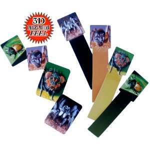3D Themed Bugs , Spiders , Beetles & Flies Bookmarks & Magnets Gift 
