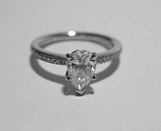 Ritani Plat. Diamond Engagement Ring w 1.03 D VS1 GIA  
