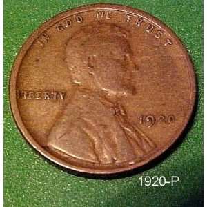  1920 Wheat Penny (Coin) 