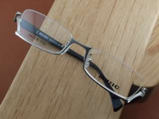 INVERTED SEMI RIM Silver+black Eyeglass Frame UX E827  