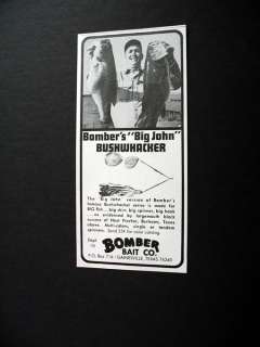 Bomber Bait Bushwhacker Burleson TX Fisherman print Ad  