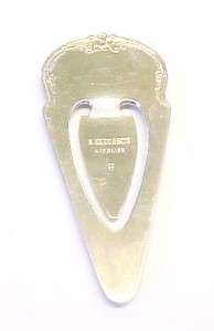   Vintage 1970 Sterling Silver Initial Engraved Bookmark ~ 2 1/2  