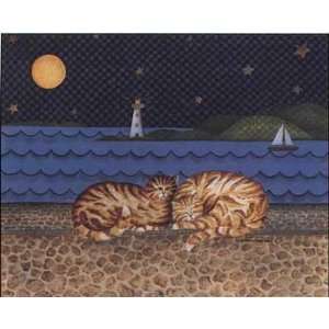  Cats With Lighthouse    Print
