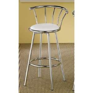  Wildon Home 2243W Blachy 29 Bar Stool with Back in Chrome 