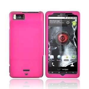 For Motorola Droid X Rubberized Hard Case ROSE PINK Cell 