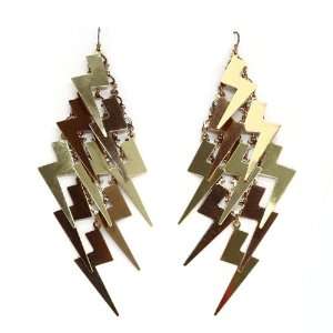    Fashion Dangle Earrings; 5L; Bronze and Gold Metal Jewelry