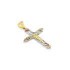 vistabella 14k white yellow rose gold crucifix holy cross pendant