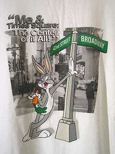 Times Square NY Mens T shirt XXL White Bugs Bunny Looney Tunes 42 St 