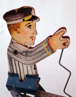   Vintage 1930s Litho American Tin Toy Key Wind Up Ice Cream Seller