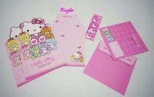 HELLO KITTY Letter Set with Envelope Stationery # Bear 070137  