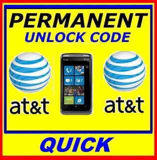 Unlock Code For AT&T HTC Titan X310e ★★ INSTANT ★★   