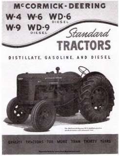 McCormick Deering W4   W6   W9 & Diesel Sales Brochure  
