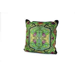 Rennie & Rose Collection 18 Inch Stuffed Pillow, Thistle and Rose Bud