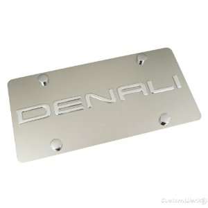  GMC Denali Name Badge On Polished License Plate 