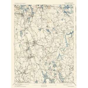 USGS TOPO MAP ABINGTON QUAD MASSACHUSETTS/MA 1893 
