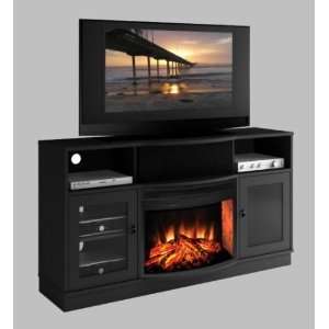  64 Contemporary TV Console with 25 curved Electric 