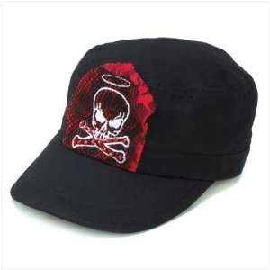  Black Skull Crossbones Hat 